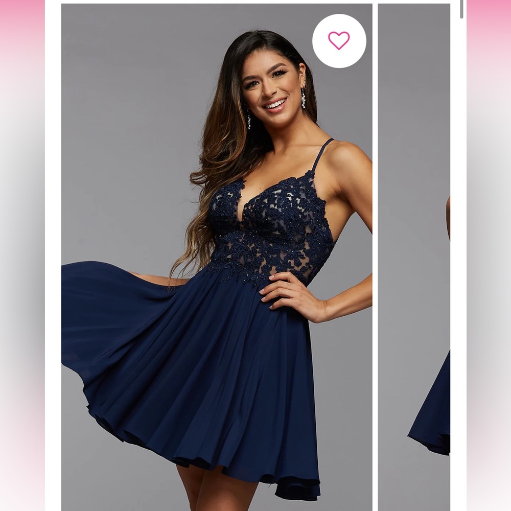 Prom Girl Short Navy blue Prom dress and Homecoming dress